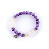 VitaJuwel Bodhi Charms TRANQUILITY Bracelet with Amethyst, Rose Quartz and