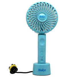 Moskye Powerful Portable Handheld Fan Long-lasting Small Personal Fan, Rechargeable, and Wireless Mini fan – Perfect for Desk, Makeup and Travel, 5 Speed Settings USB Fan Large Area Air Supply