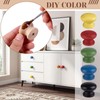Pinkunn 50 Pcs Wood Unfinished Drawer Knobs, Round Mushroom Shape