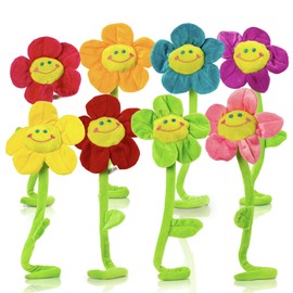 Tplay Flower Plush Stuffed Kids: Bendable Stems Flores Toys Sunflower Bouquet Play Gifts Age 2-4