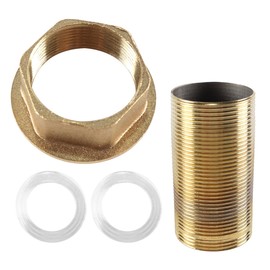 Laroal Kitchen Mixer Tap Repair Fitting Kit Faucet Threaded Brass Nut Stainless Steel Tube Parts Faucet Replacement Accessories for Plumbing Maintenance