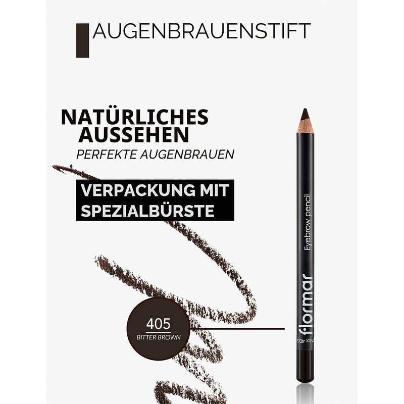 FLORMAR Eyebrow Pencil - Light Brown Eyebrow Pencil for Emphasized,
