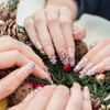 Sun&Beam Nails Handmade Nail Tips, Medium, Long, Coffin, Ballerina, Pink,