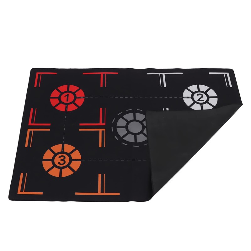 EIMSOAH Black Rubber Basketball Training Mat, Mute Point Reminder for