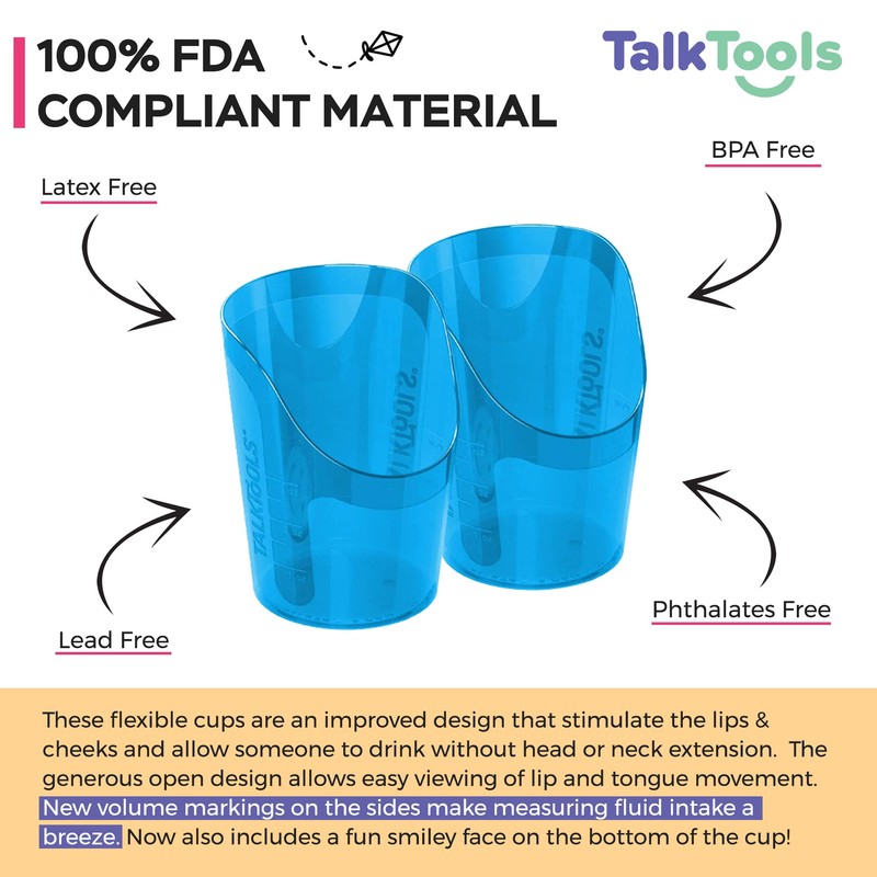 TalkTools® Tazas de entrenamiento de terapia Cut-Out Cups (3 onzas