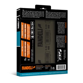 Fandeli | Waterproof Sandpaper | 400 Grit | 25 Sheets 9'' x 11'' | For for Plastic, Lacquer, Varnish, and Pain | Water Resistant