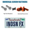 License Plate Screws -Carbon Fiber Pattern Printing, Plastic License Plate