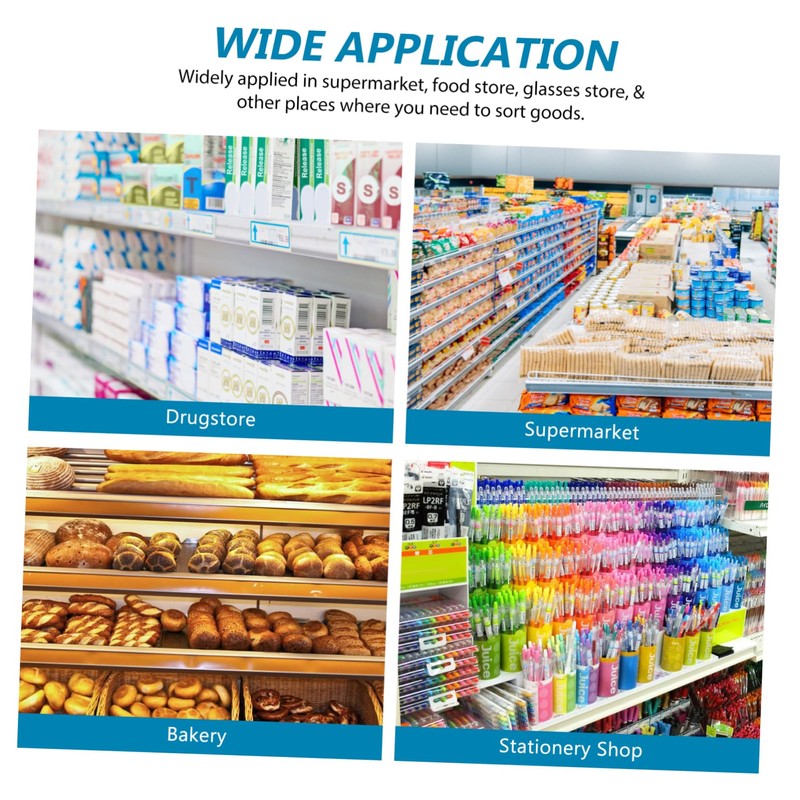 BUGUUYO 20pcs Partition Plate Storage Bookshelf Clear Shelves Clear Purses