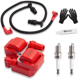 DOWYTA Ignition Coil and Spark Plug w/Wire Cap Compatible with 2011-2017 Polaris Ranger Crew 800 RZR 4 S 800 Replaces 4010425 4012888 4012889 4013078