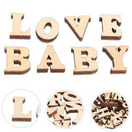 Wooden Letters Wood Alphabet Symbols Letters Cutouts for DIY Craft Embellishments Table Scatter Home Decor