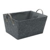 JVL Shadow Tapered Rectangular Fabric Storage Basket with Handles