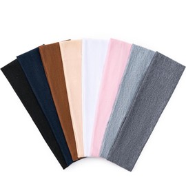 8 Pcs Non-Slip Elastic Headband,Sweat Absorbent Headband,Colorful Elastic Sweat Resistant Yoga Headband,Sports Fitness Running Sweat Absorbent Hair Ties for Men and Wenmen