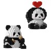 QMEAKMONY Mini Building Blocks Panda Sets Cute Micro Mini Panda