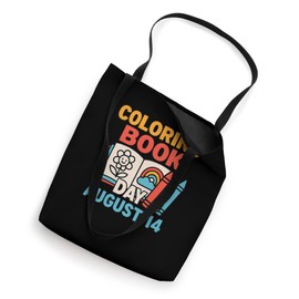 Coloring Book Day August 14 Fun Art Celebration Crafts Kids Tote Bag
