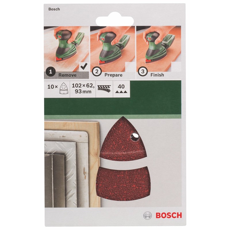 Bosch Accessories 2609256A61 Sanding Sheet Set for Multi-Sanders (10-Piece)