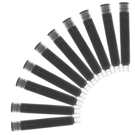 Tofficu 10pcs Fountain Pen Ink Refills, Black Ink Refills for Fountain Pens, Quick-Drying Refillable Ink Refills for Smooth Writing