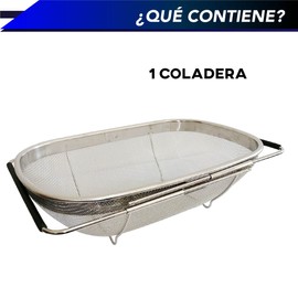 RD Royal Cook Coladera de maya Expandible para fregadero de acero inoxidable 13.5 x 9.5 Pulgadas (34 x 24 cm)