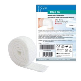 Höga FIX Mesh Tubular Bandage Elastic Tubular Bandage for Fixing Dressings - Size 5 - 1 m for Legs and Medium Hulls - Pack of 1