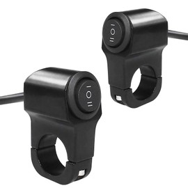 YFFSFDC Motorcycle Switch Waterproof 12V 22mm Headlight Fog Spotlight Handle Switch Easy Installation for Handlebar Auto Bike 2pcs (ON/OFF/ON) 2pcs