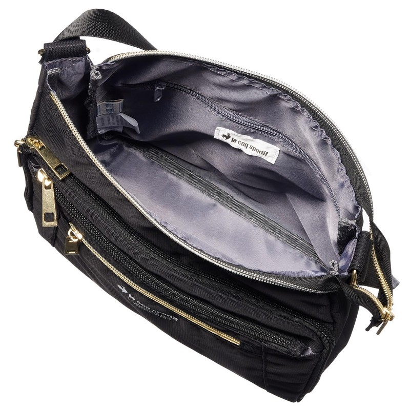Cox Sportif Women's Mulsan Deodorizing Antibacterial Nylon Shoulder Bag, Black