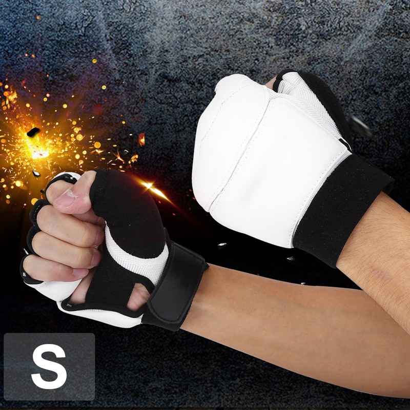 Adult/Kids Taekwondo Sparring Half Finger Hand Protector Cover Boxing Gloves