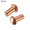 sourcing map 50 Pcs 13/64" x 25/64" Round Head Copper