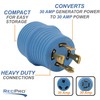 RecPro RV 30 Amp 4-Prong to 3-Prong Power Adapter |