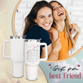 ZNYYZYBA Best Friend Gift for Women Best Friend Birthday Gifts Bestie Gifts Friendship Gifts Soul Sister Gifts for Women - 40 oz Tumbler with Handle, Reusable Best Friend Tumbler
