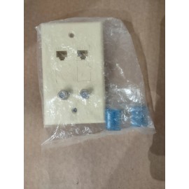 Listed Communication Circuit Accessory [2 Ports] 5 Cat5e-Ethernet and 1 x Coax Wall Plate (2 Empty Ports) *READ NOTES