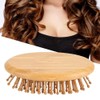 Hair Brush, No Handle Wooden Massage Comb for Smooth Curling