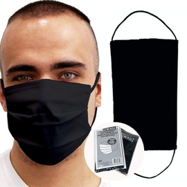 Reusable Face Mask GENERISE Double Fabric Cotton Face Mask x4 - Pleated for Extra Breathability & Comfort - Washable (Mixed Colours)