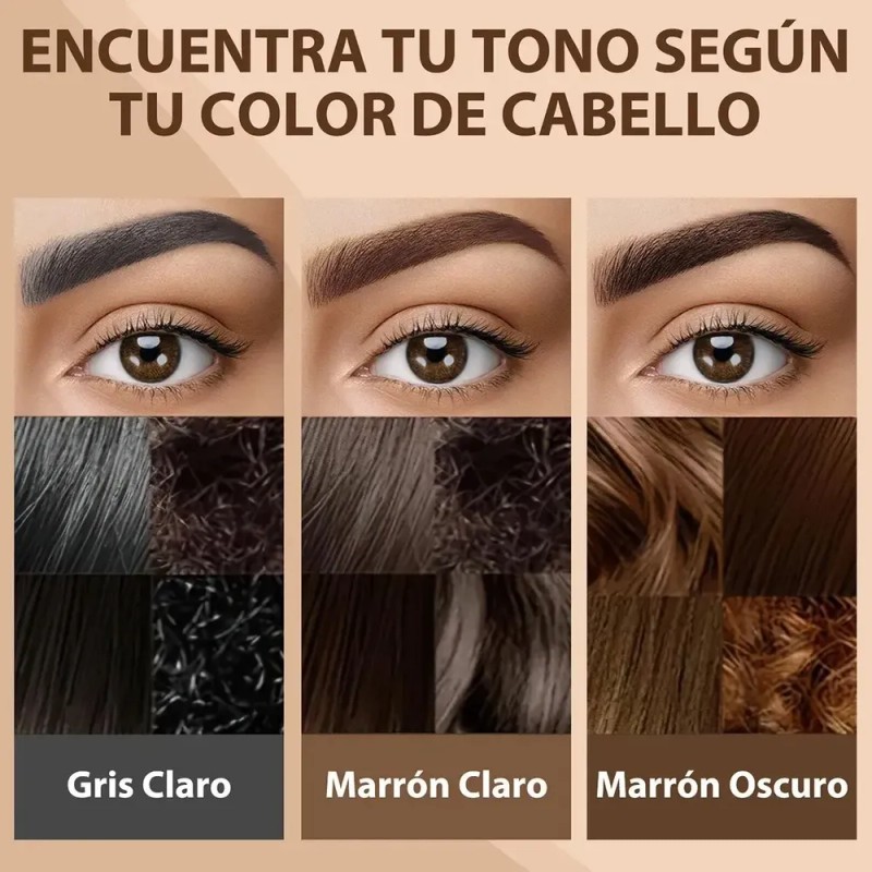 2pzs Tinte De Cejas Waterproof Larga Duración Kit 24h