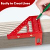 3D Multi-Angle Carpenter Square Hole Scribing Ruler, Aluminum Alloy Multi