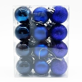 24 Pieces 30 mm Christmas Balls Decoration Shatterproof Christmas Tree Baubles Mini Christmas Hanging Ball for Christmas Tree Holiday Wedding Party Decoration, Orange