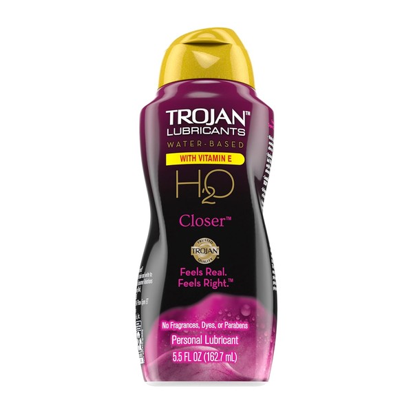 Trojan Lubes Lubricants Water Based H2O Closer Personal Lubricant, 5.5