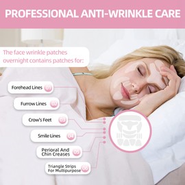 Rinycwa Face Wrinkle Patches-160 PCS Face Patches for Wrinkles Overnight Anti Wrinkle Patches for Face Facial Patches for Wrinkles Forehead Face Patches to Reduce Fine Wrinkles, Frown Smile Lines for Women