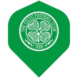 FOCO Offically Licenced Celtic Football Club 100 Micron Standard Shape Dart Flights, Crest, 5 Sets of 3 Flights (F3919)