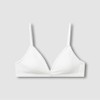 JAJU [JAJU] Women's Cotton Pointelle Bralette - White