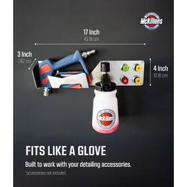 McKillans® Stainless Wall Organizer PRO - Pressure Washer Gun & Foam Cannon Holder - Foam Cannon Wall Mount Quick Connect - Tip & Nozzle Holder - Wall Mounted Garage Organizer