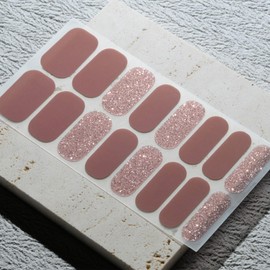 Beaolata Nail Polish Strips, 32PCS Salon Quality Wraps, Long Lasting Gel Nail Stickers for Women Easy Apply& Remove (Canyon Dusk Fawn)