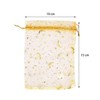 Leliafleury 50Pcs Gold Organza Gift Bags 10 x 15cm Moon