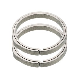 sourcing map Titanium Keychain Rings, 2 Pcs 1.14/0.9 Inch Split Side Pushing Key Rings Split Key Ring Circle Assorted for Home Car Office Keys Attachment Key Chain, Silver