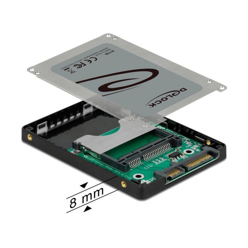 Delock 2.5 inch SATA card reader for CFast memory cards