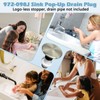 972-098J Plumbing-Equipment Brushed Nickel Drain Sink Stopper, Drain Sink Plug