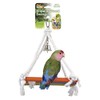 Penn-Plax Rope and Wood Platform Swing Bird Toy with Bell