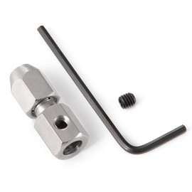 MORFUM 2PCS CNC Stainless Steel 3.17/4/5/6mm RC Flex Collet Coupler Flexible Coupling Motor Shaft Locker for DIY RC Boat Submarine Motor Shaft Flex Cable (6mm to 4mm)