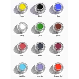 MAEPEOR Matte Gel Eyeliner 12 Color Smooth Cream High Pigment Eyeliner Gel Water-proof Smudge-proof Filling & Shaping Tinted Eyebrows Eyeliner Gel for Daily or Cosplay (Color 12, Orange Red)