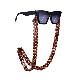 VALICLUD Eyeglass Chain Non-slip Tortoise-shell Glasses Cords Sunglass Holder Strap for Women Men Brown