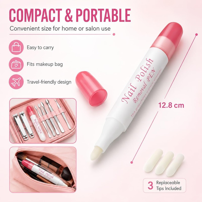 Lápiz Corrector de Esmalte Zenarao 3 Puntas – Corrección Precisa