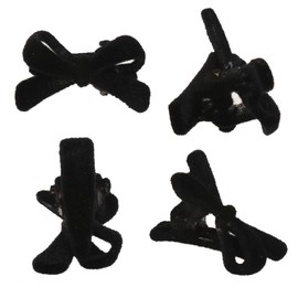 NiceYnn 20 Stück Haarspangen, Flockag, Mini-Clips, Haarspange, Frisierzubehör, rutschfest, für Hochzeit, Geburtstag, Schwarz, Krokodil